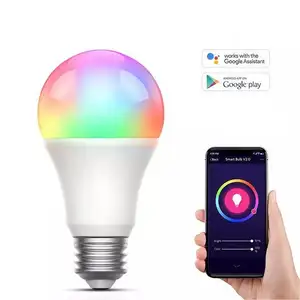 調光可能なLED色変更電球A60LED電球ムード照明RGBWカラーランプリモート付きマルチカラースマート電球