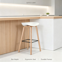 Chaises de bar minimalistes en gros, fabriquées en usine, sièges ergonomiques en PP adaptés aux bureaux, salles à manger, cafés, bureaux d'accueil