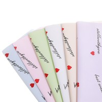 Papier d'emballage pour bouquet floral, papier cadeau à motif floral, fournitures de bricolage, cœurs anglais en forme de cœur, papier d'emballage pour les fêtes, BOPP