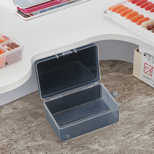 Contenedor de toallitas de uñas transparente sólido al por mayor material PP para manicura y arte de uñas botella quitaesmalte toallita soporte - Product Image 3