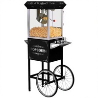 YUHE Nueva Máquina Eléctrica Pequeña para Hacer Palomitas de Maíz con Carrito, Uso en Panadería, 1400W, Capacidad de 8 Oz, Bajo Ruido, Fácil Operación, 220V, Enchufe Estadounidense, 1 Año de Garantía