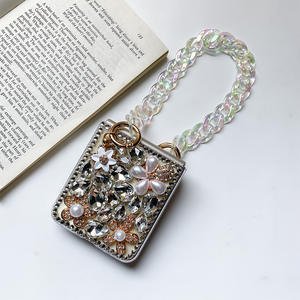 <span class=keywords><strong>Coque</strong></span> en diamant cristal brillant avec strass à la mode, bouteille de parfum, étui scintillant pour <span class=keywords><strong>Samsung</strong></span> Galaxy <span class=keywords><strong>ZFlip3</strong></span>, tongs, à faire soi-même, pièces - Product Image 5