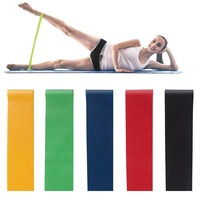 Bande de résistance en caoutchouc Bande de résistance de fitness pour bande de hanche de jambe de Pilates avec logo personnalisé