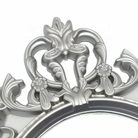 Miroir mural décoratif vintage moderne cadre couronne en plastique doré style princesse antique chambre à coucher salon verre usage domestique
