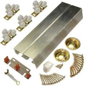 Prix de gros Ventes directes d'usine Kits de quincaillerie pour portes coulissantes cachées pour système de portes coulissantes Kits de portes escamotables - Product Image 2