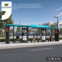 Meilleur prix Panneau de publicité commerciale de rue Abri bus intelligent avec distributeur automatique