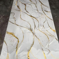 Panel de Pared de PVC de Primera Calidad con Diseño de Mármol, 1220x2600mm, 3mm, Película de Impresión 3D, Compuesto de Polvo de Piedra de PVC, Sin Pegamento, para Diseño de Interiores