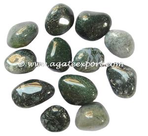 Piedras caídas de ágata de musgo | Piedras caídas naturales al por mayor a la venta Artesanía de piedra semipreciosa curativa - Product Image 1