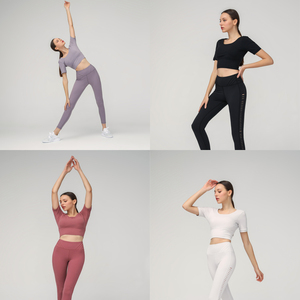 บราโยคะแขนสั้นสำหรับผู้หญิงบราเล่นกีฬาฟิตเนสเข้ารูปสวมใส่สบาย - Product Image 6