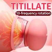Erwachsenen-Spielzeug Nippelsauger Vakuum 10 Vibrator Rotation Bruststimulator Massagegerät für Frauen mit 3 Paar Massageköpfen