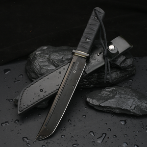 <span class=keywords><strong>Couteau</strong></span> de combat tactique personnalisable YA.SHA <span class=keywords><strong>SAMURAI</strong></span> BLACK OEM, lame fixe en acier inoxydable de haute qualité, G10 DIY - Product Image 5