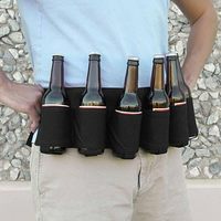 Sac de taille réglable 6-Pack Beer Belt Holster Soda Bottle Holder Belts, Drink Can Holder Holder