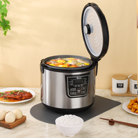 Cuisinière à riz électrique portable automatique intelligente à écran tactile LCD multi-fonctions antiadhésive 220V avec tasse à mesurer, vente en gros 4L/5L/6L
