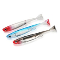 Ensemble d'appâts souples Luya, imitation poisson arc-en-ciel, queue en T, pour la pêche en eau douce et en mer, appât artificiel pour poisson-basse