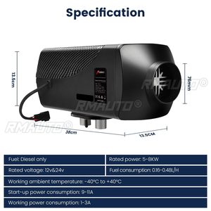 Chauffage au diesel pour voiture Hcalory 12V 24V 5-8KW, réservoir de 10L, écran LCD, application Bluetooth, télécommande, diffusion vocale - Product Image 3