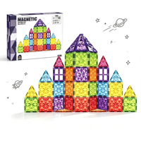 Mainan Edukasi Anak DIY 3D Blok Magnetik Puzzle Set Konstruksi Plastik, 100-108 Buah