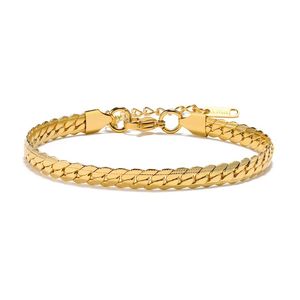 Pulsera de Cadena Cubana de 6mm para Hombre, con Grabado Geométrico, Baño de Oro y Estilo Moderno con Circonitas - Product Image 1