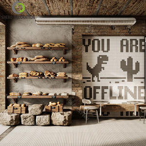 Muebles de panadería de alta calidad, vitrina personalizada para exhibir pan, mostrador de panadería de madera con vidrio templado para tienda - Product Image 4