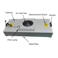 FFU Ultra Senyap, Filter HEPA H14, Filtrasi 0.3 Mikron, Steker EU 220V, Umur Pakai 5 Tahun, Sempurna untuk Pemurnian Udara Laboratorium