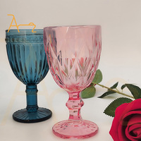 2024 Offre Spéciale Vintage Cocktail verre à vin tasses diamant Design multicolore verrerie fête de mariage bleu vert verre gobelet