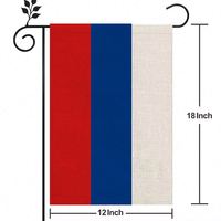 Drapeau de la Russie pour l'extérieur, en lin de haute qualité, 12*18 pouces, plus de styles au choix