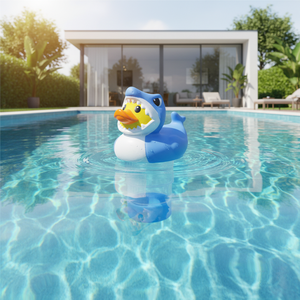 Venta al <span class=keywords><strong>por</strong></span> mayor: Filtro de piscina flotante de 1 pulgada, diseño de pato adorable en traje de dinosaurio, el más vendido, herramientas y accesorios de limpieza para el hogar. - Product Image 1