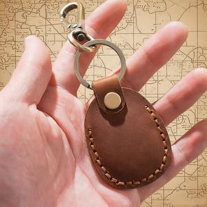 Étui porte-clés anti-chute en <span class=keywords><strong>cuir</strong></span> pleine fleur véritable avec logo personnalisé, résistant aux rayures, pour traceur GPS et localisateur de clés - Product Image 4