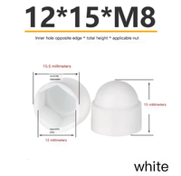 Chine usine Production noir, blanc M4 M5 M6 M8 M10 plastique métrique dôme boulon écrou décoratif en caoutchouc capuchon écrou couverture