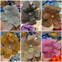 Motif en forme de fleur, strass à coudre, perles brodées pour la fabrication de bijoux et les patchs en tissu pour vêtements
