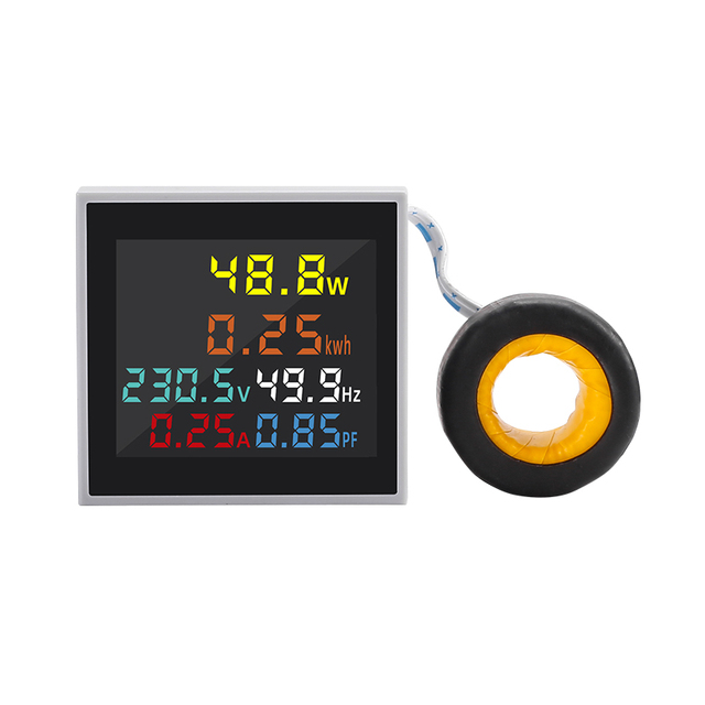 D48-2058 Single-Phase Household Intelligent Meter AC Voltage Current Power Meter Frequency Meter Digital Display Power Monitor