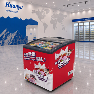 Vitrine Réfrigérée Commerciale à Porte Courbe en Verre pour Glaces - Product Image 3