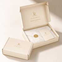 Vente directe d'usine, boîte-cadeau de luxe, boîte d'expédition en carton ondulé recyclable avec papier de soie, carte de remerciement pour les entreprises de cadeaux