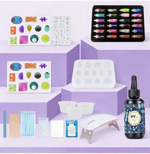 UV Resin DIY Jewelry Kit Handmade <b>Hand</b>-painted MODEL Hard Transparent Epoxy Fast Curing Silicone <b>Molds</b> Pendants Earrings - Product Image 1