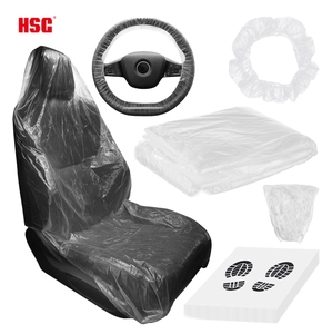 Housse de <span class=keywords><strong>volant</strong></span> transparente <span class=keywords><strong>jetable</strong></span> de simplicité moderne pour voiture, housse de siège à usage unique pour réparation automobile - Product Image 4