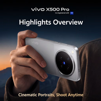 Smartphone original vivo X500 Pro 5G, appareil photo principal Zeiss 64MP, écran AMOLED 144Hz de 6,36 pouces, batterie 6510mAh, chargeur 90W, téléphone portable