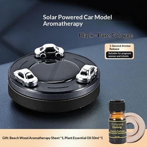 Diffuseur de parfum solaire pour voiture avec aromathérapie, décoration intérieure en métal et plastique, désodorisant liquide parfumé - Product Image 5