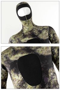 Venta al por mayor personalizado 3mm 5mm 7mm camuflaje <span class=keywords><strong>neopreno</strong></span> Sudadera con capucha pesca submarina mejor traje de <span class=keywords><strong>neopreno</strong></span> <span class=keywords><strong>para</strong></span> agua fría - Product Image 4
