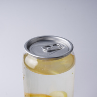 Canette de boisson en plastique PET transparente de 500 ml avec bouchon à anneau en aluminium imprimé pour les boissons gazeuses et les jus