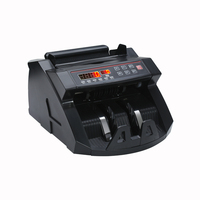 Compteur de billets de banque noir, calculateur de vitesse de comptage, détecteur de monnaie, machine à compter