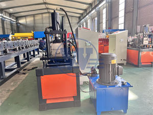 Drywall Metal Stud Track Roll Forming <span class=keywords><strong>Machine</strong></span> Perforación de agujeros <span class=keywords><strong>Purlin</strong></span> Making Industria DE LA CONSTRUCCIÓN Características Agujeros de servicio Core PLC - Product Image 3