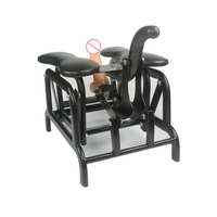 Silla Erótica BDSM con Máquina Sexual, Estructura Metálica, Silla para Masturbación Femenina con Vibrador y Dildo