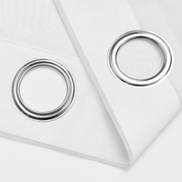 Vente en gros Voile de fenêtre transparent prêt à l'emploi Ensemble de rideaux en tulle pour rideau de porte de chambre à coucher de salon en blanc