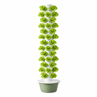 Tour hydroponique portable à 13 niveaux, système de culture verticale pour 52 plantes avec pompe et minuterie pour une utilisation flexible