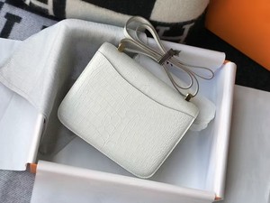 Borsa a Spalla da Donna di Alta Gamma in Vera Pelle con Motivo Alligatore, Modello Compatto per Hostess, Chiusura Aperta, Confezione Regalo - Product Image 1