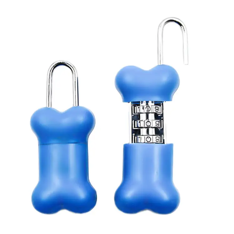 Candado de combinación de 5 letras de aleación de zinc con código de contraseña para puerta de armario o cajón Cuasting color azul