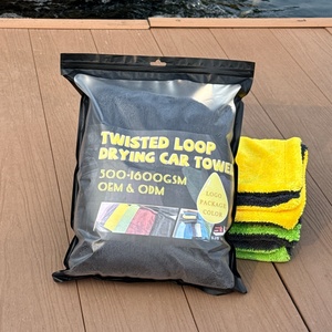 Wholesale High Quality Detailing 1200gsm 1400GSM 600GSM 60x90cm Dual Pile Layered Twisted Loop Microfiber <b>Drying</b> Car <b>Towels</b> - Product Image 1