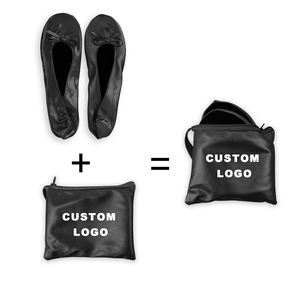 Logo personalizzato a colori arrotolabili ballerine pieghevoli per salvare le piatte regalo della damigella d'onore - Product Image 3