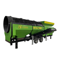 Cribleuse rotative mobile pour compost et terre, prix usine, pour le criblage d'engrais organiques