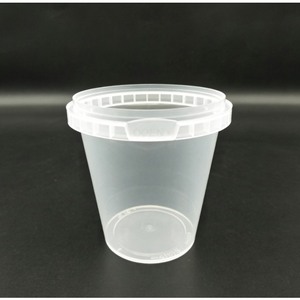 Conteneur alimentaire rond transparent en PP de 400 ml de qualité supérieure, bol en plastique portable pour la soupe à emporter et le stockage de desserts frais - Product Image 4