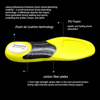 Semelles de basket-ball Arch Support Plaque en fibre de carbone Coussin d'air Absorption des chocs Inserts de chaussures vers l'Amérique Europe Asie du Sud-Est